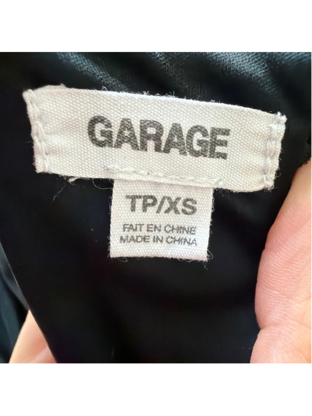 Women's Garage Black Faux Leather Crop Top XS - Picture 3 of 3